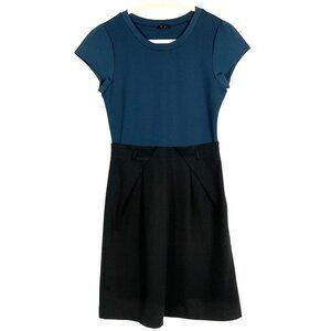 Theory Ciarah Dress Black/Blue Deep Sea Women’s Dress, size 8